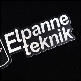Placas de logotipo de metal