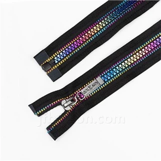 Zips de metal de ponta aberta para jaquetas