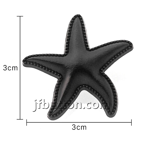 Black Star Shape Buttons With Shank suppliers
