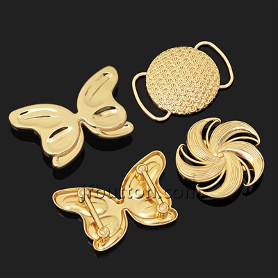 Fecho de metal de borboleta para roupas de banho