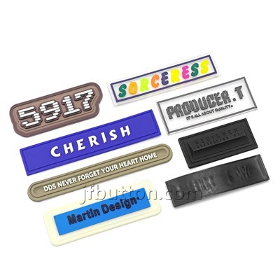 Etiqueta de roupa de borracha de silicone personalizada