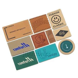 Tags de couro para crochê