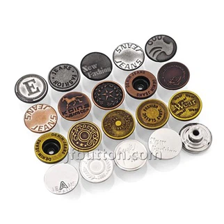 Botão de metal para jeans
