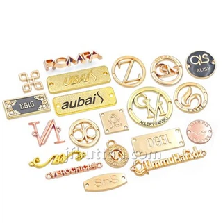Etiquetas de metal personalizadas para bolsas
