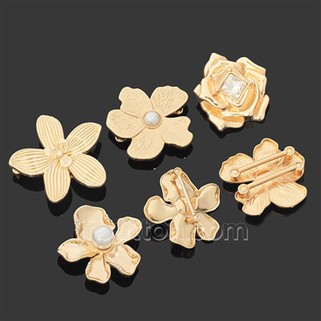 Fivela de metal flor para roupas