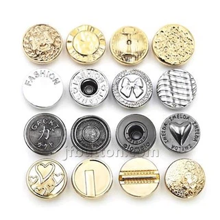 Botão de tachinha de metal para jeans