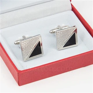 Abotoaduras de safira e diamante